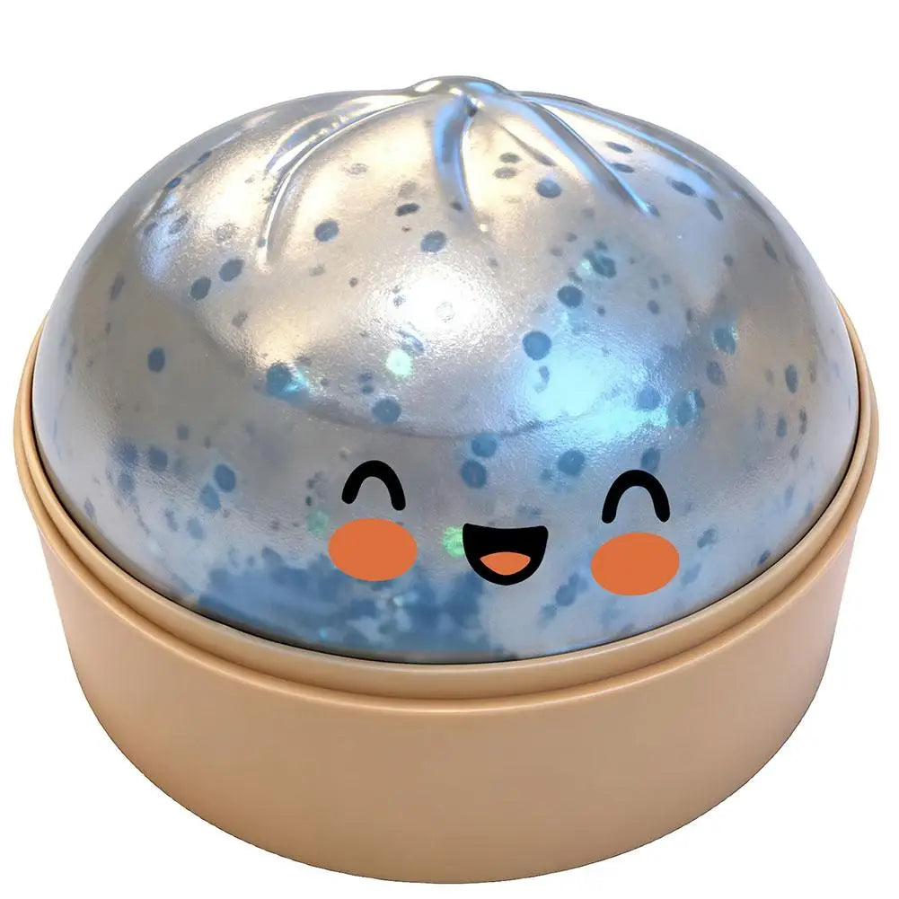 Squishy Steamed Bun Dumpling Toy - Slow Rising Glitter Soft Stretchy Fidget Desk Toy, Kawaii Home Office Decor