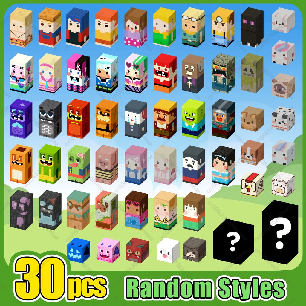 Magnetic Building Blocks Mine World Character People Animal Brick Cube STEM Educational Family Toy Gift for Boys Girls Children