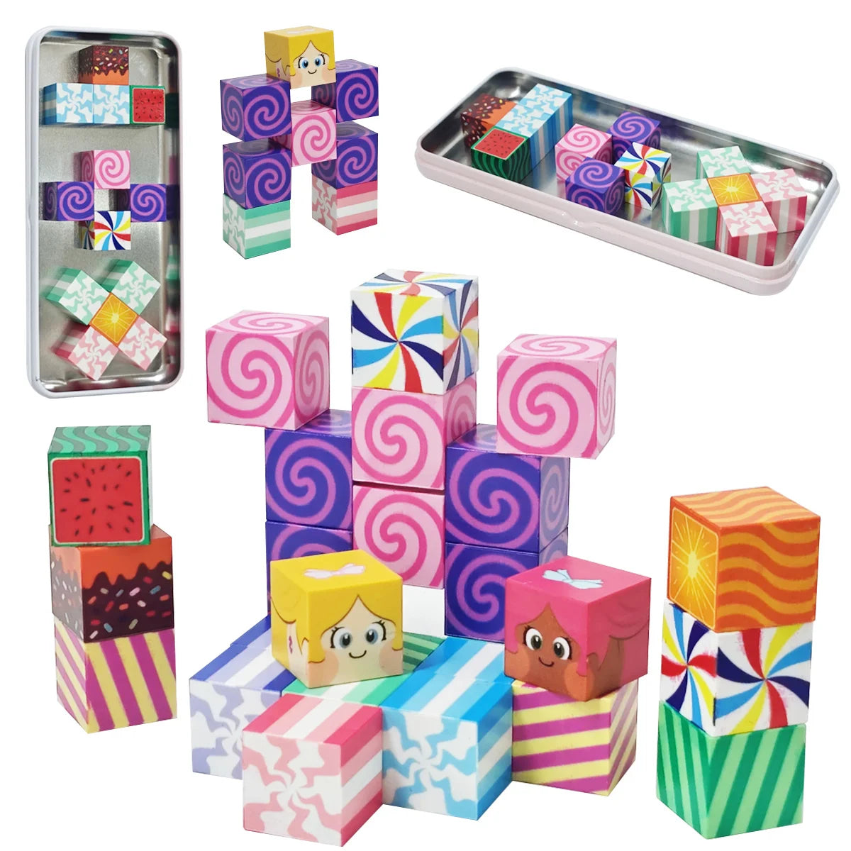 27PCS Magnetic Building Blocks, Magnetic Tiles Building Blocks for Boys & Girls, Magnetic Tiles, Magnet Toys