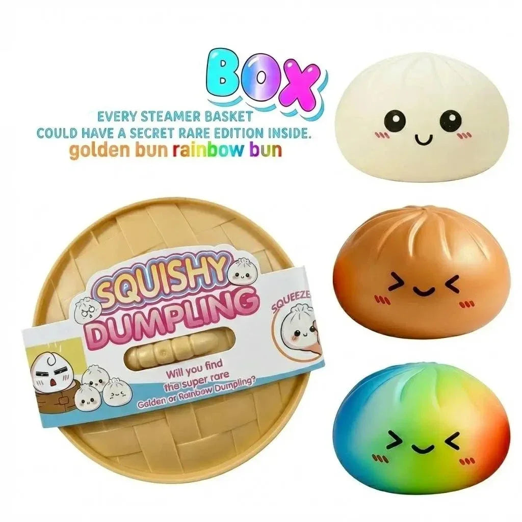 Glitter Dumpling Squishy Toy – Sparkly Sensory Squeeze Toy with Gift Box
