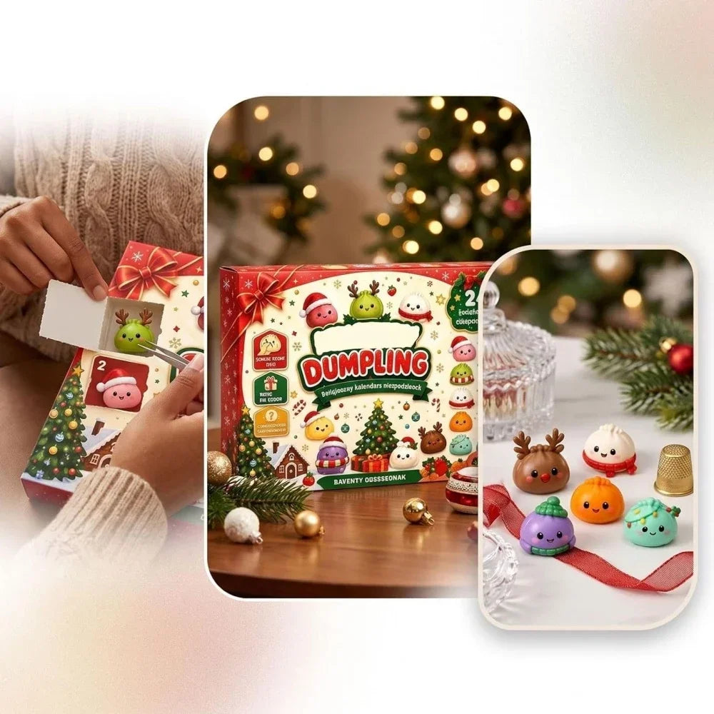 🎄 24-Day Christmas Dumpling Squishy Advent Calendar 🎁✨