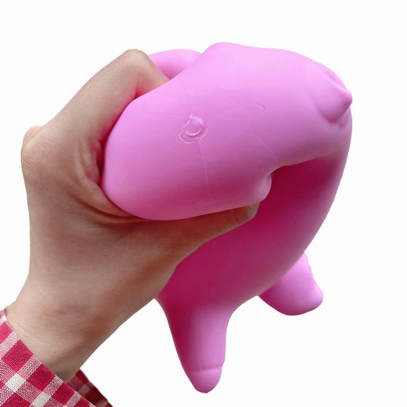 Kawaii Jumbo Pink Pig Squishy Toy - Stretchable Piglet Fidget Toy, Cute Pet Squeeze Gift for Friends