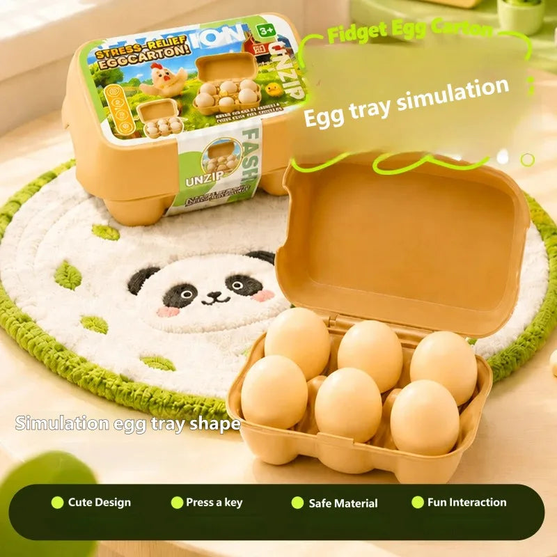 Kawaii Food-Themed Button Clicker Toy 🥚🍪💕