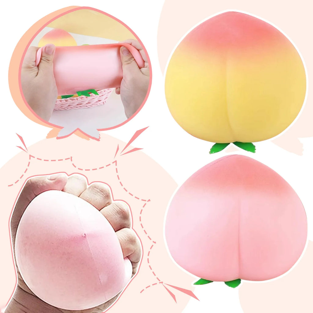 Peach Squishy Slow Rising Fidget Toy – Kawaii Calming Squeeze Toy