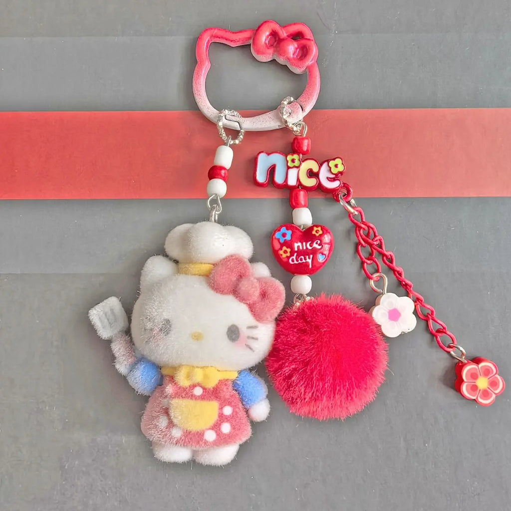 Hello Kitty Miu Series Plush Phone Charm – Kawaii Bag Pendant & Keychain Accessory | DIY Fashion Gift