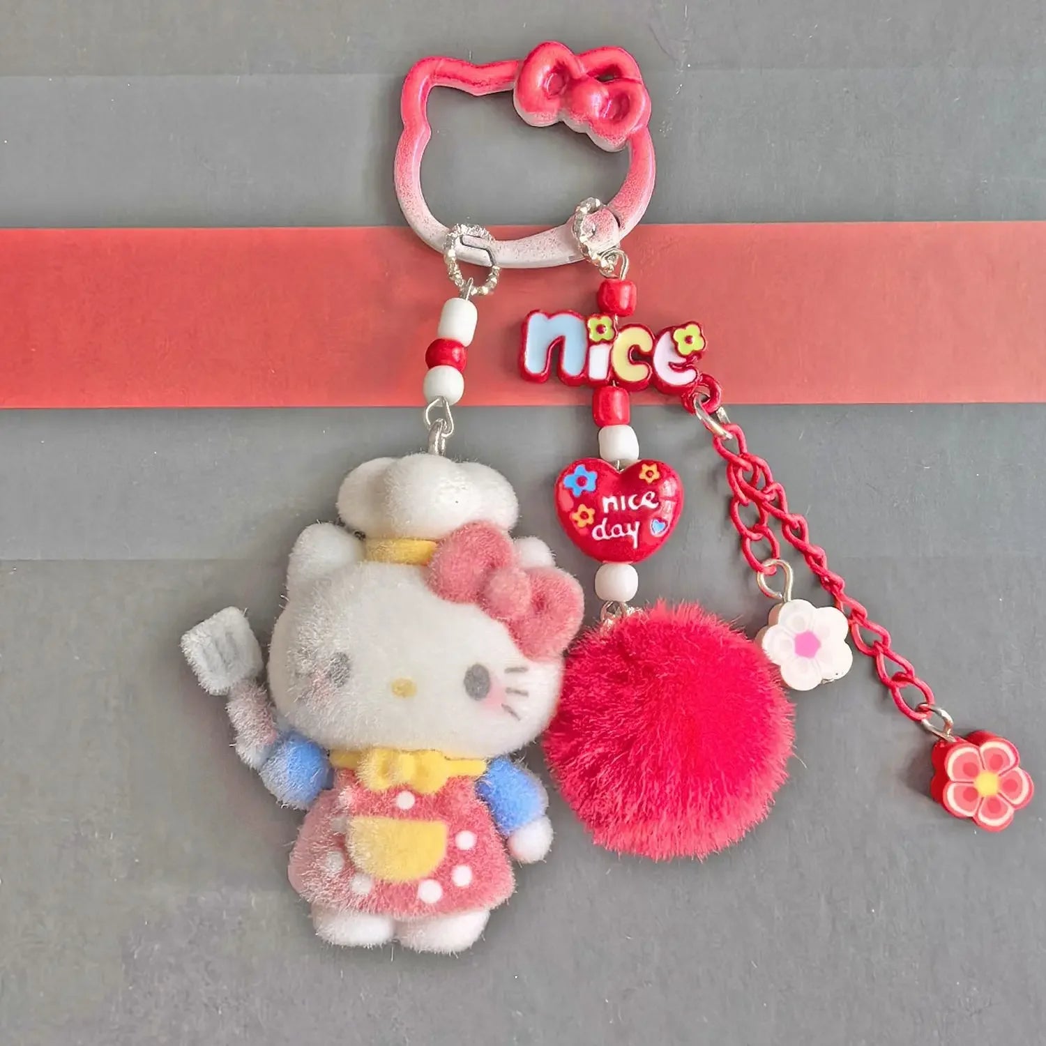 Hello Kitty Miu Series Plush Phone Charm – Kawaii Bag Pendant & Keychain Accessory | DIY Fashion Gift
