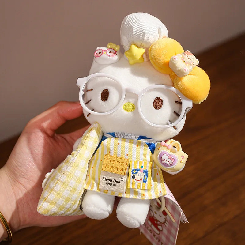 Sanrio Hello Kitty Plush Stuffed Pendant Keychain - 15cm Kawaii Kitty Cat Charm - Birthday Gift