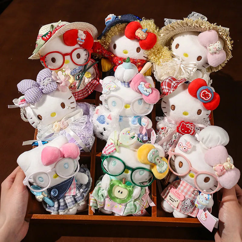 Sanrio Hello Kitty Plush Stuffed Pendant Keychain - 15cm Kawaii Kitty Cat Charm - Birthday Gift
