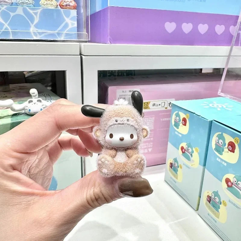 Sanrio Characters Blind Box Toys Doggy Forest Friends Group Cute Beans Animal Costumes Pochacco Pompompurin Doll Gifts