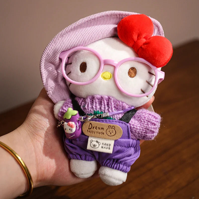 Sanrio Hello Kitty Plush Stuffed Pendant Keychain - 15cm Kawaii Kitty Cat Charm - Birthday Gift