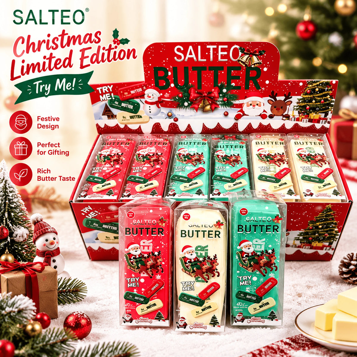 Christmas Butter Stick Squishy 🎄🧈🎁