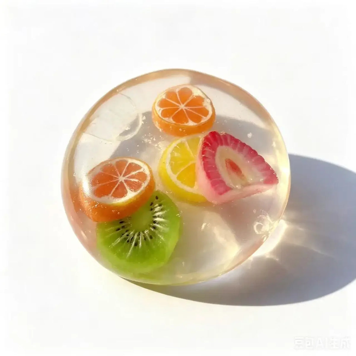 🥥 Clear Fruit Jelly Squishy | Coconut-Scented Novelty Toy ✨
