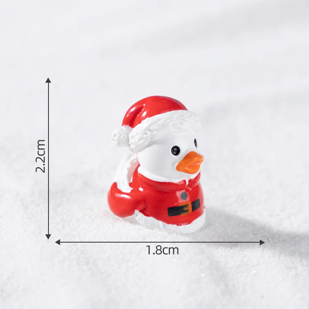 Mini Christmas Yellow Duck Resin Figurines 🦆🎄🎁