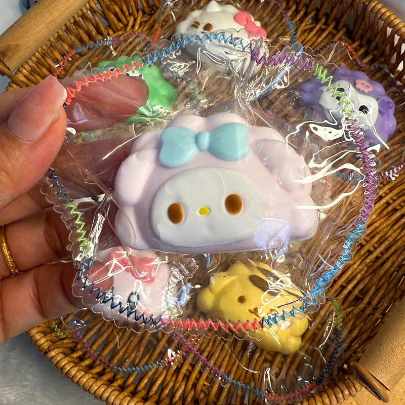 Hello Kitty Silicone Squeeze Toy – Kawaii Dumplings Series Cartoon Pinch Figure