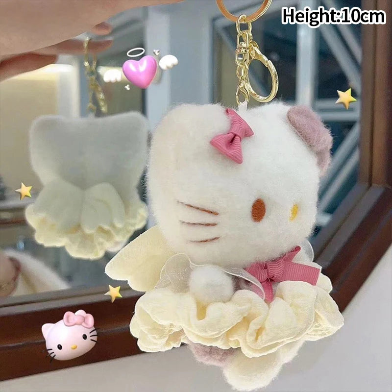Sanrio Hello Kitty Sunglasses Plush Doll Keychain - Cute KT Cat Keyring Backpack Charm - Birthday Gift