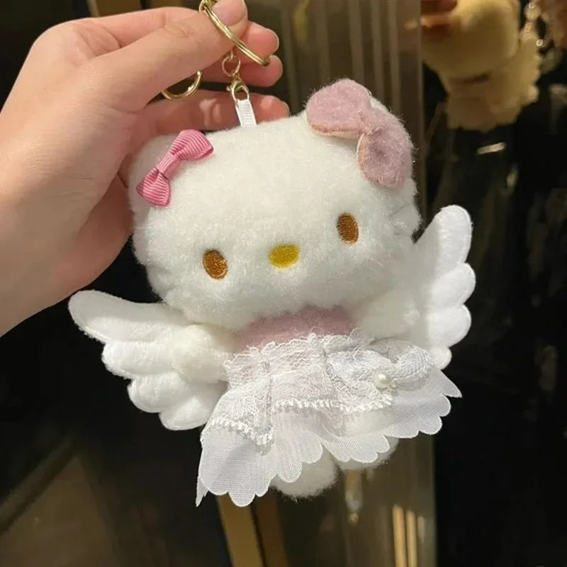 Sanrio Hello Kitty Sunglasses Plush Doll Keychain - Cute KT Cat Keyring Backpack Charm - Birthday Gift
