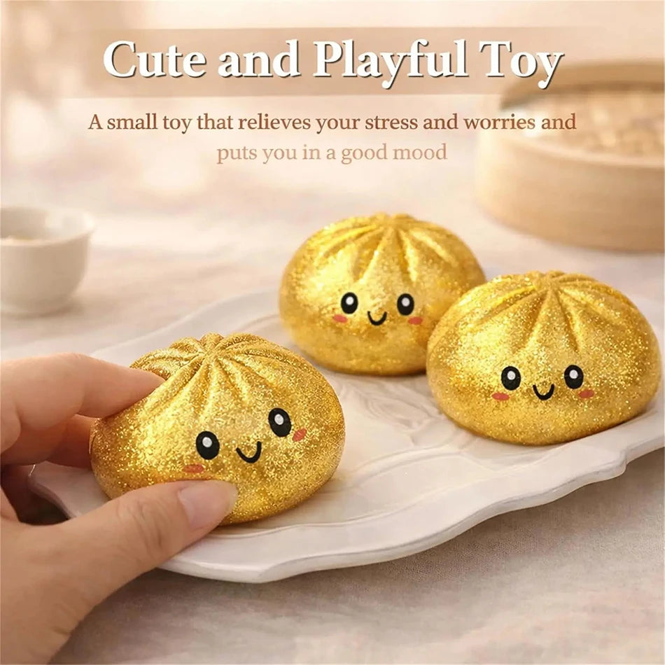 Glitter Dumpling Squishy Set – 6-Style Sensory Squeeze Toy with Box