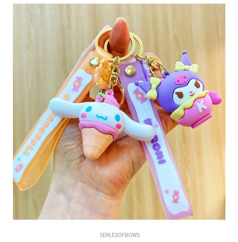 Sanrio Snack Series Keychain – Kuromi & Friends Cute Anime Bag Charm