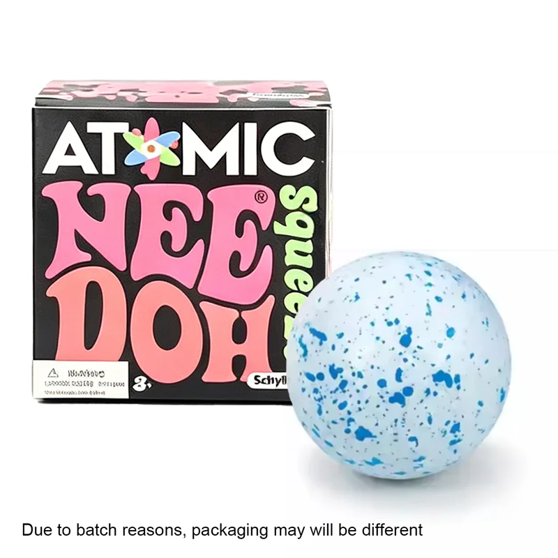 NeeDoh Snow Ball Squishy Toy – Crunchy Flour-Filled Squeeze Fidget Ball | Calming Sensory Toy & Gift