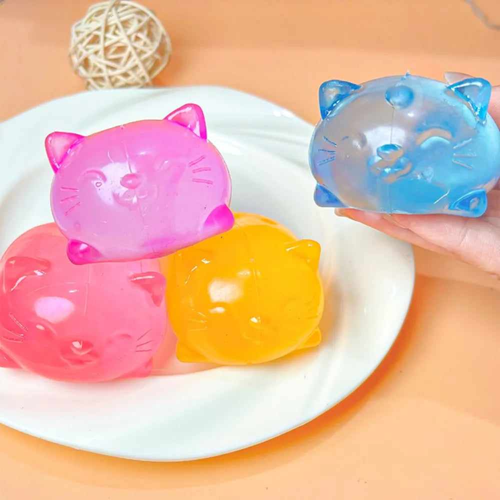 Mini Cute Cat Maltose Squishy Toys Slow Rise Stress Relief Ball Sensory Fidget Toys for Adult Kids Anti-Anxiety Sensory Toys
