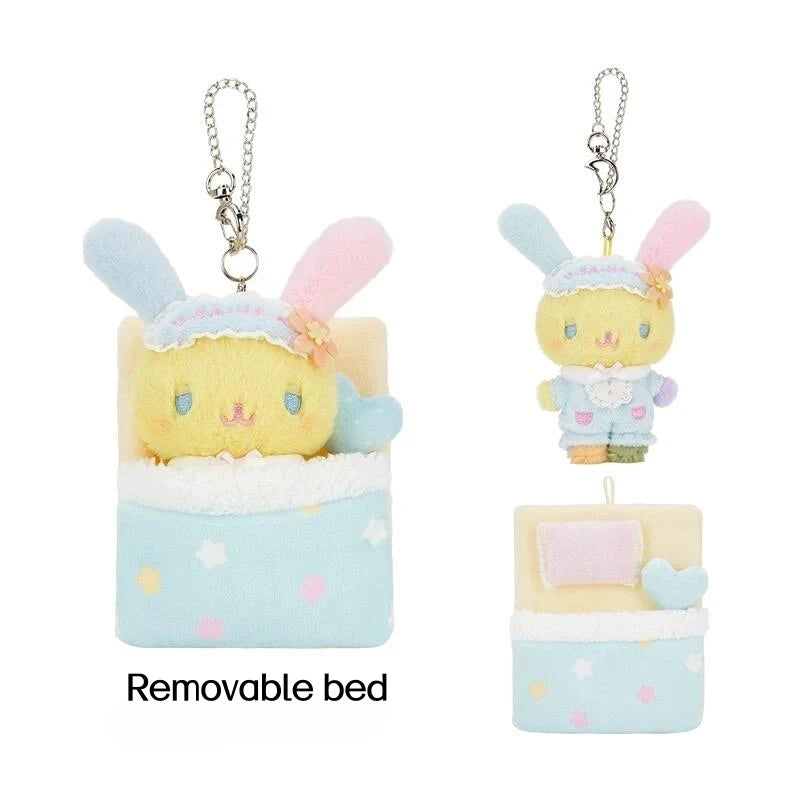 Sanrio Good Night Sleep Plush Keychain – Masyumaro, My Melody & Sweet Piano Sleepy Bag Charm