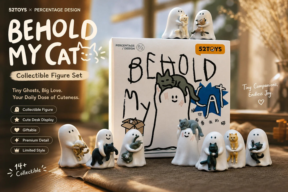 52 Toys Behold My Cat Blind Box – PVC Mini Figure Collectible Surprise Toy