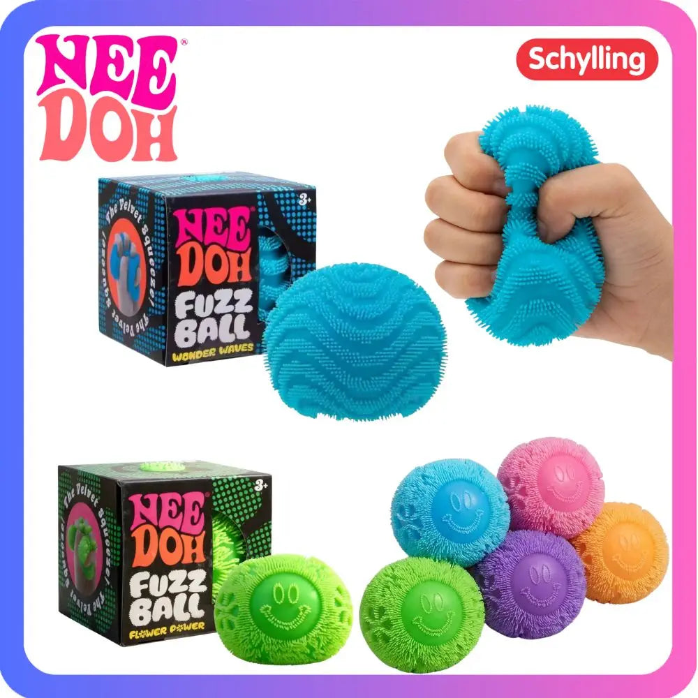 Nee Doh Fuzz Ball – Soft Squishy Squeeze Ball Fidget Toy | Fun Desk Toy & Gift