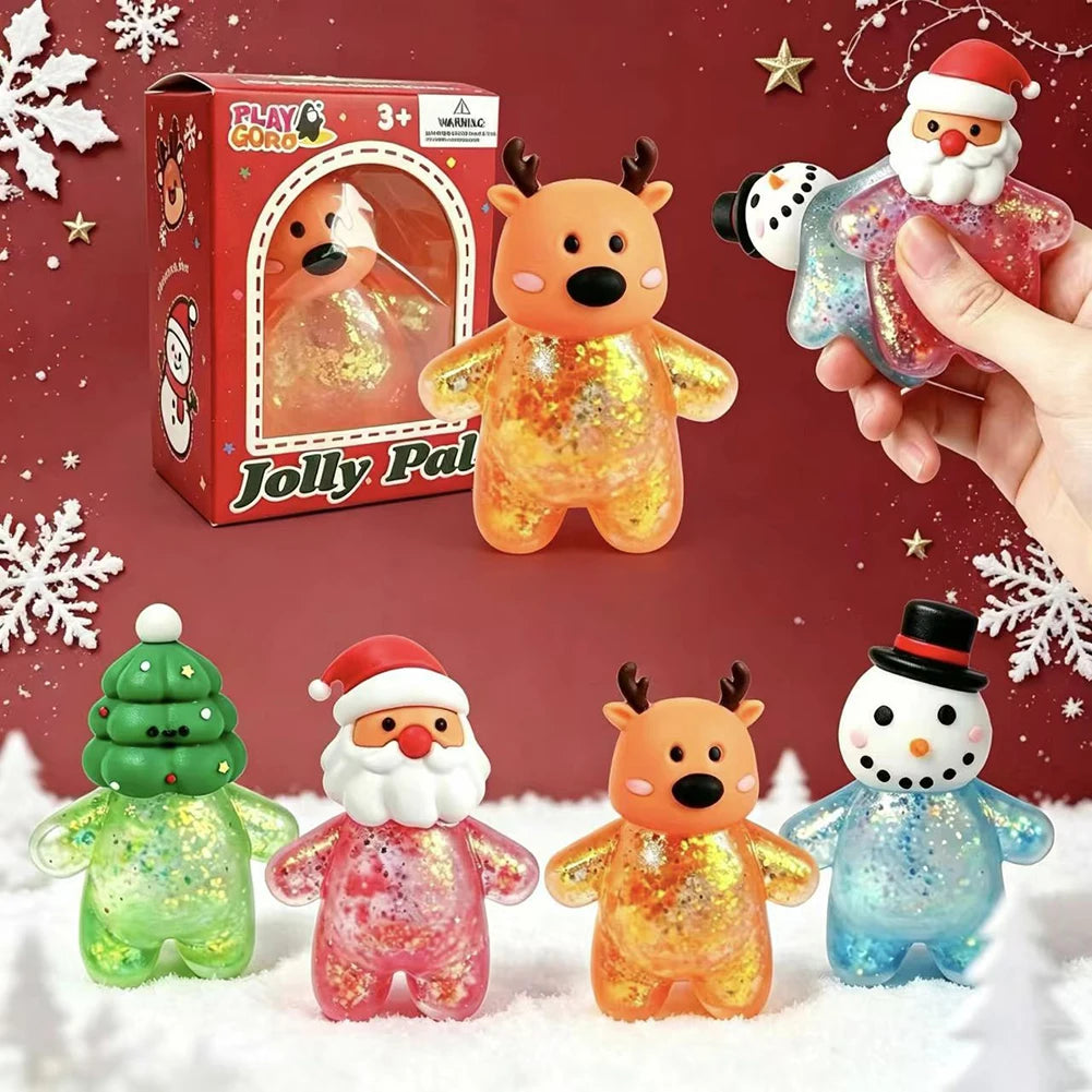 🎄 Christmas Glitter Squishy Characters 🎁 | Festive Little Friends ✨
