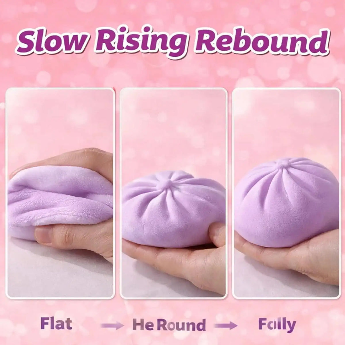 Soft Maltose Dumpling Squishy – Transparent Colorful ASMR Calming Sensory Fidget Squeeze Toy for Kids & Adults