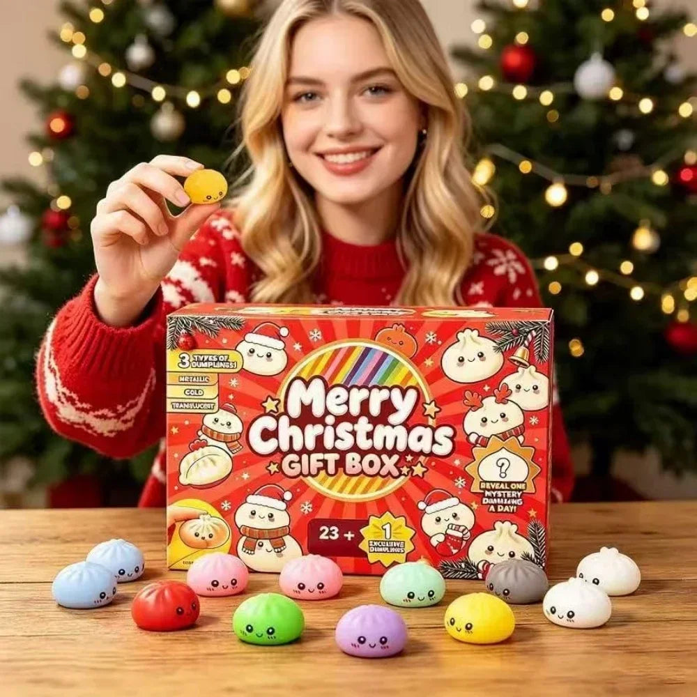 🎄 24-Day Christmas Dumpling Squishy Advent Calendar 🎁✨