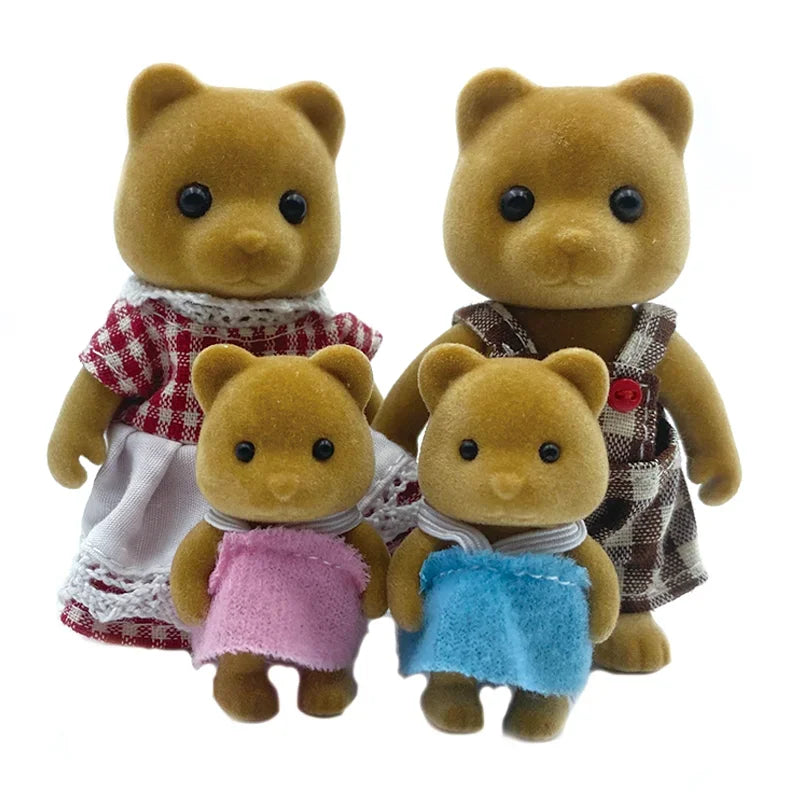 🌿 Forest Animal Family Dollhouse Miniatures 🐻 | 1:12 Scale Accessories