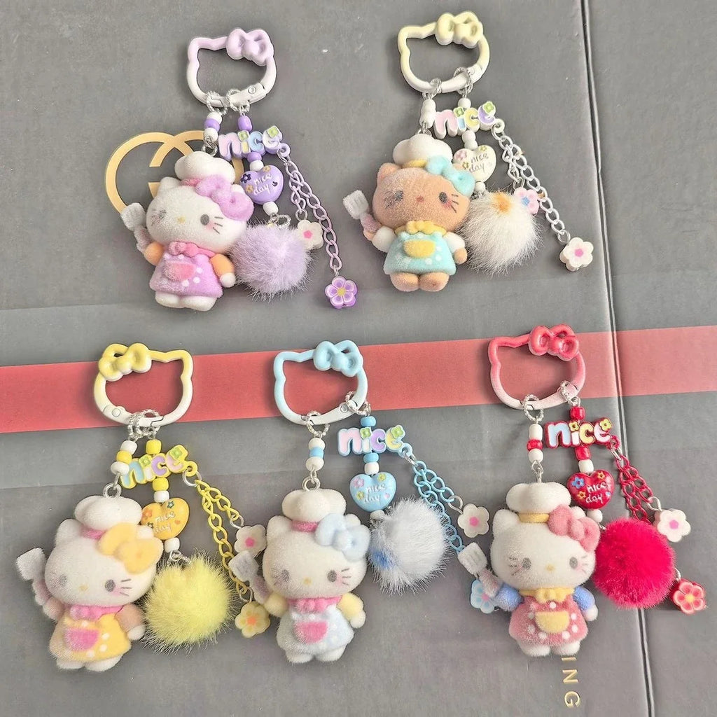 Hello Kitty Miu Series Plush Phone Charm – Kawaii Bag Pendant & Keychain Accessory | DIY Fashion Gift
