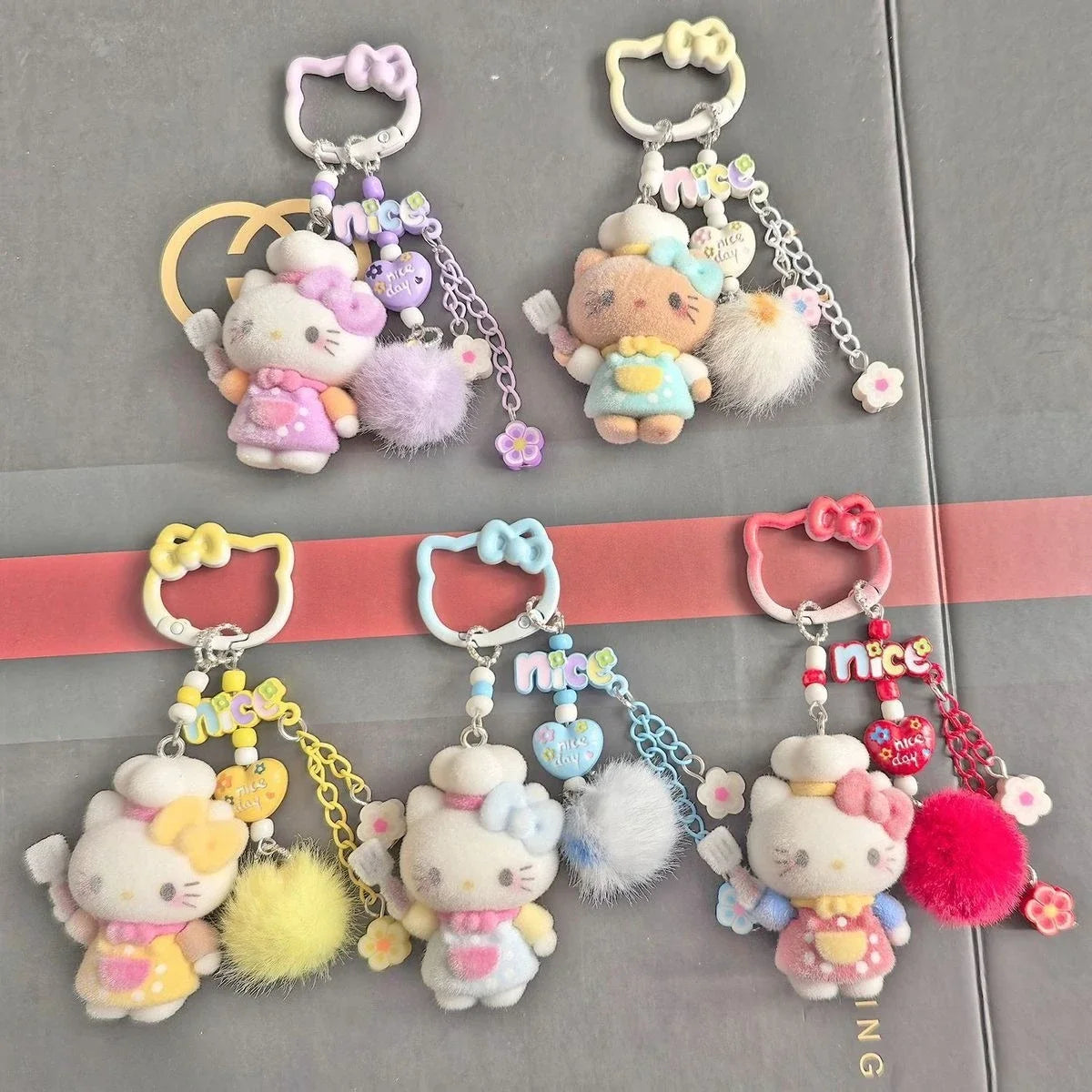 Hello Kitty Miu Series Plush Phone Charm – Kawaii Bag Pendant & Keychain Accessory | DIY Fashion Gift