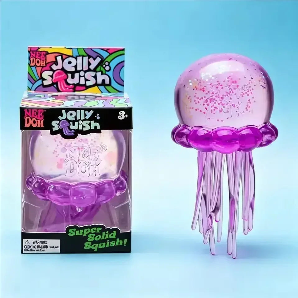 Jellyfish Square Squish Blind Box – Water Jelly Sensory Soft Squeeze Fidget Toy