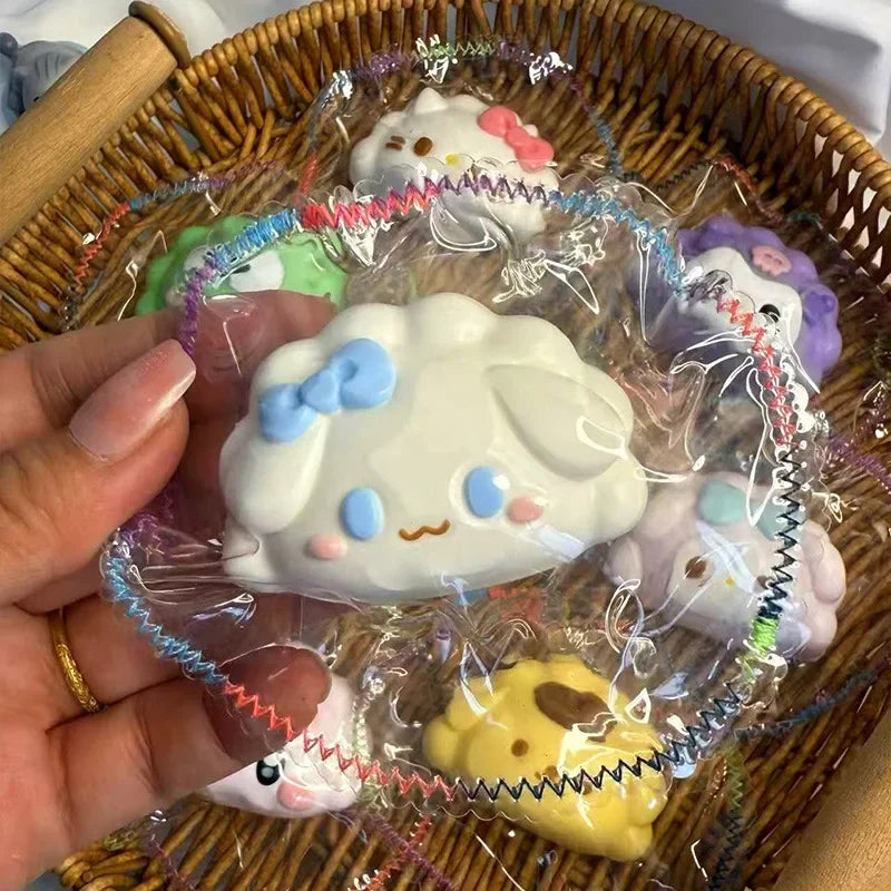 Hello Kitty Silicone Squeeze Toy – Kawaii Dumplings Series Cartoon Pinch Figure