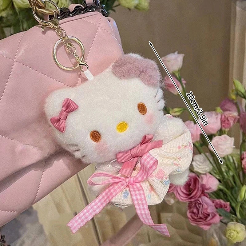 Sanrio Hello Kitty Sunglasses Plush Doll Keychain - Cute KT Cat Keyring Backpack Charm - Birthday Gift