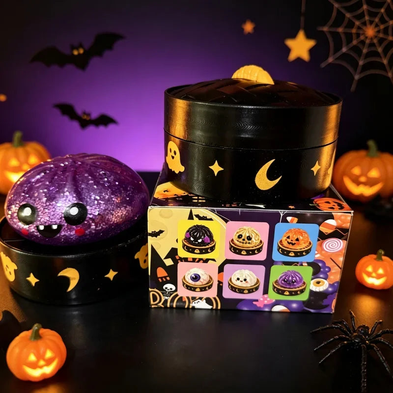 Halloween Dumpling Squishy Blind Box - 8.5cm Slow Rise Maltose Squeeze Toy - Anxiety Relief Surprise Gift