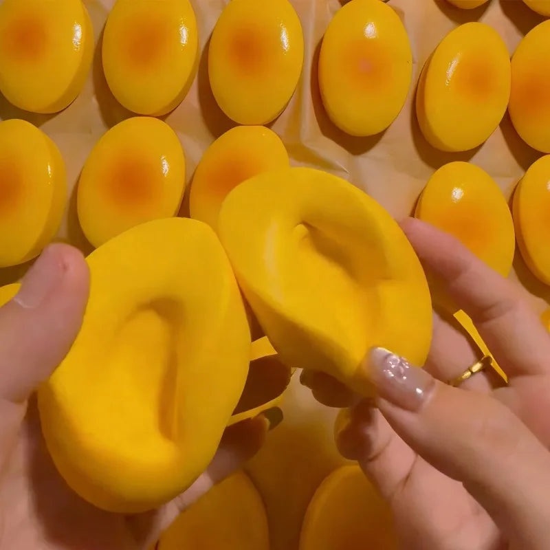 Squishy Cheese Shape Squishy Squeeze Toy Soft Slow Rising Stress Relief Sensory Fidget Toy Portable Anti-Anxiety Toy for Adults