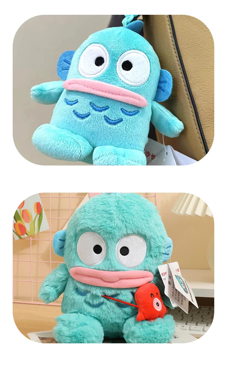 Sanrio Plush Pendant Charm - Kawaii Hangyodon Kuromi My Melody Stuffed Doll Keychain - Birthday Gift