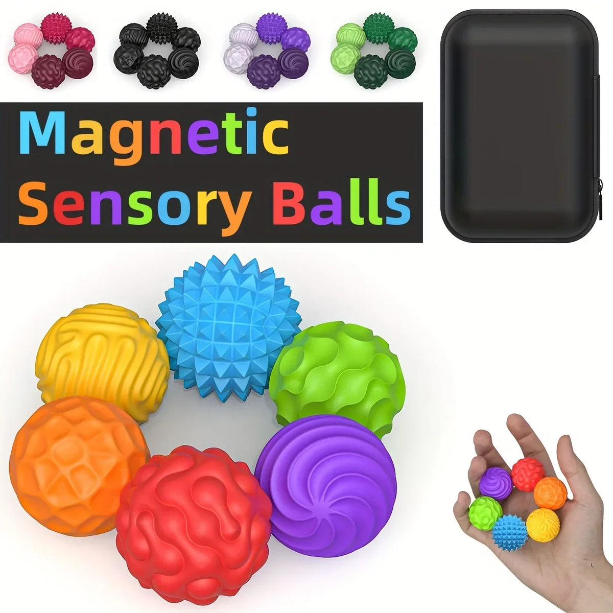 Silicone Magnetic Fidget Balls – Calming Sensory Toy for Adults & Kids