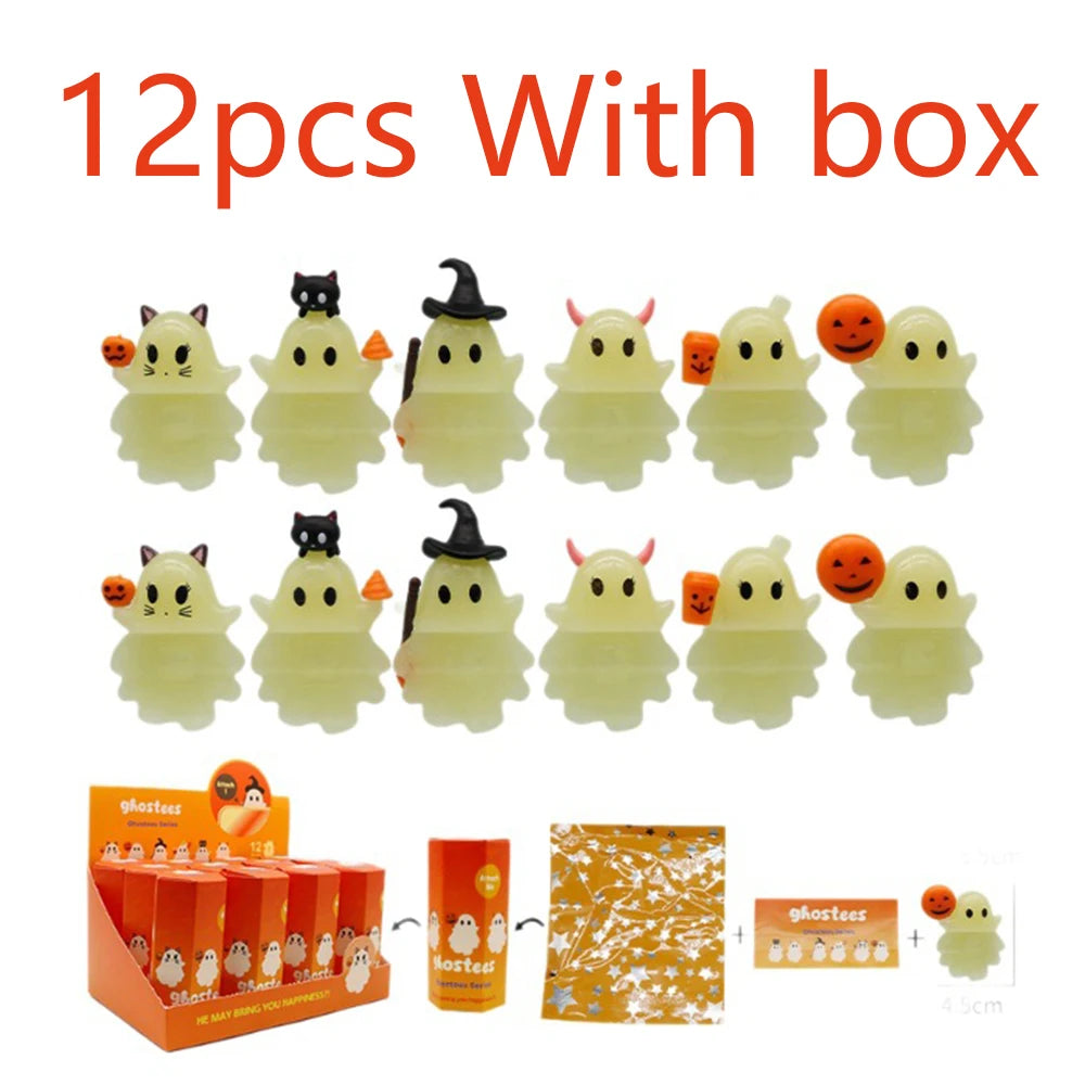 Halloween Funny White Ghost Blind Box – Mini Character Surprise Toy Screen Decoration