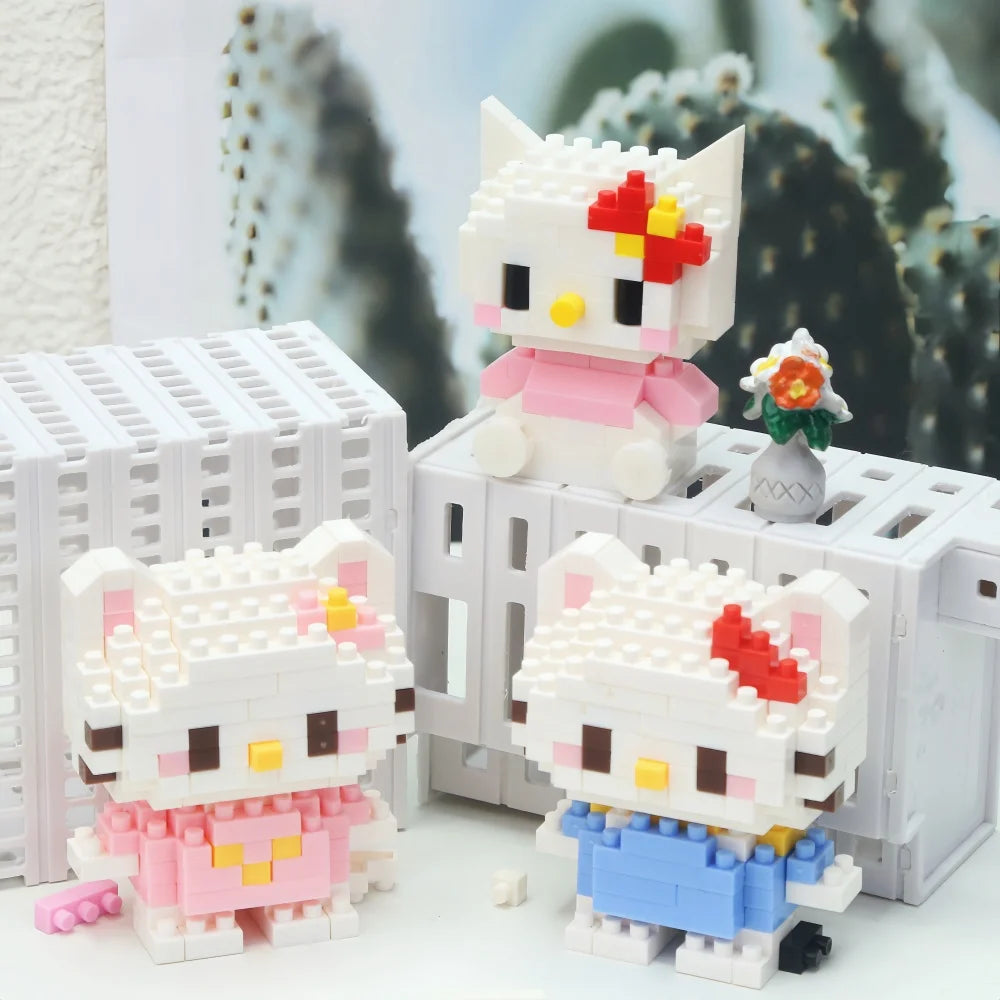 Sanrio Series Building Blocks Mini Figure Set - Hello Kitty Cinnamoroll My Melody Kuromi Pochacco Puzzle Toy Gift