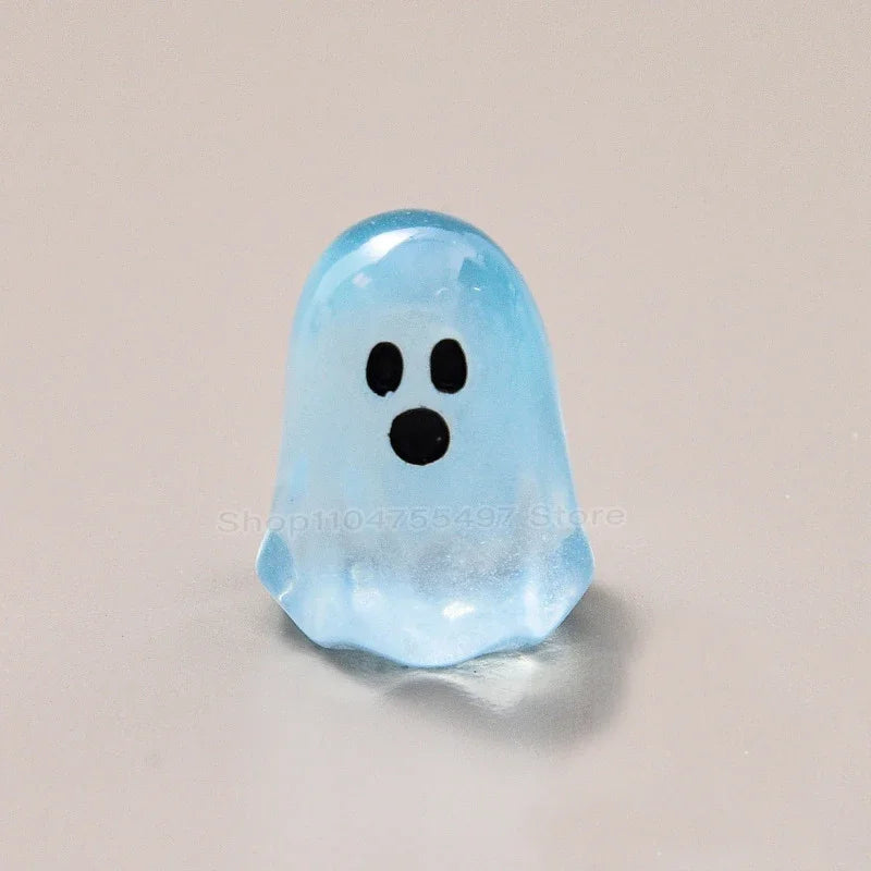 Mini Resin Ghost Tree Elves Small Figurines Glow in The Dark Halloween Luminous Kids Festival Party Decor Glowing Miniature Toy