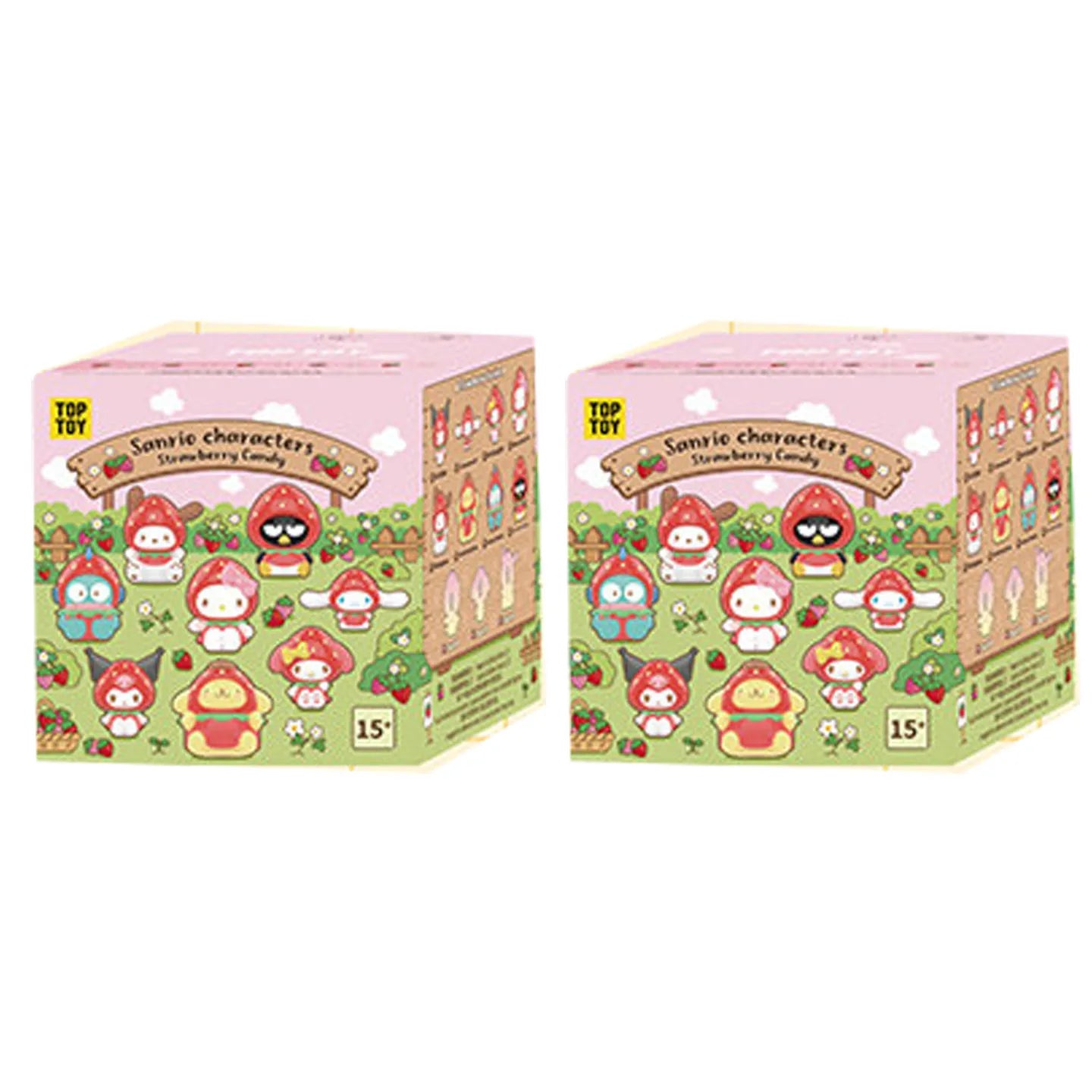 Genuine Sanrio Cute Strawberry Sugar Mini Series Pvc Blind Box Cartoon Anime Figurine Keychain Bag Pendant Collect Decor Gifts