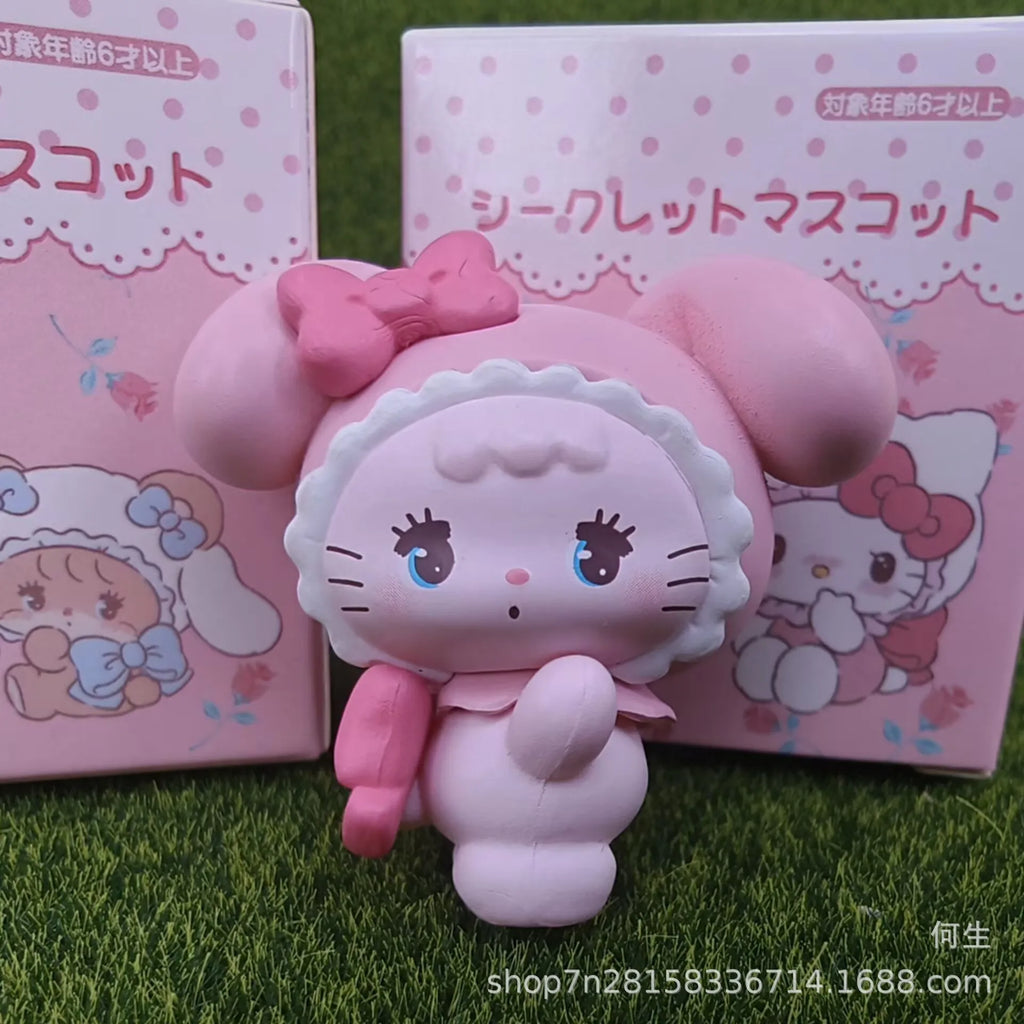 Sanrio Characters Blind Box Hello Kitty Kuromi Cinnamoroll Mymelody Mikko Illustration Joint Model Collectible Boy Girls Gifts