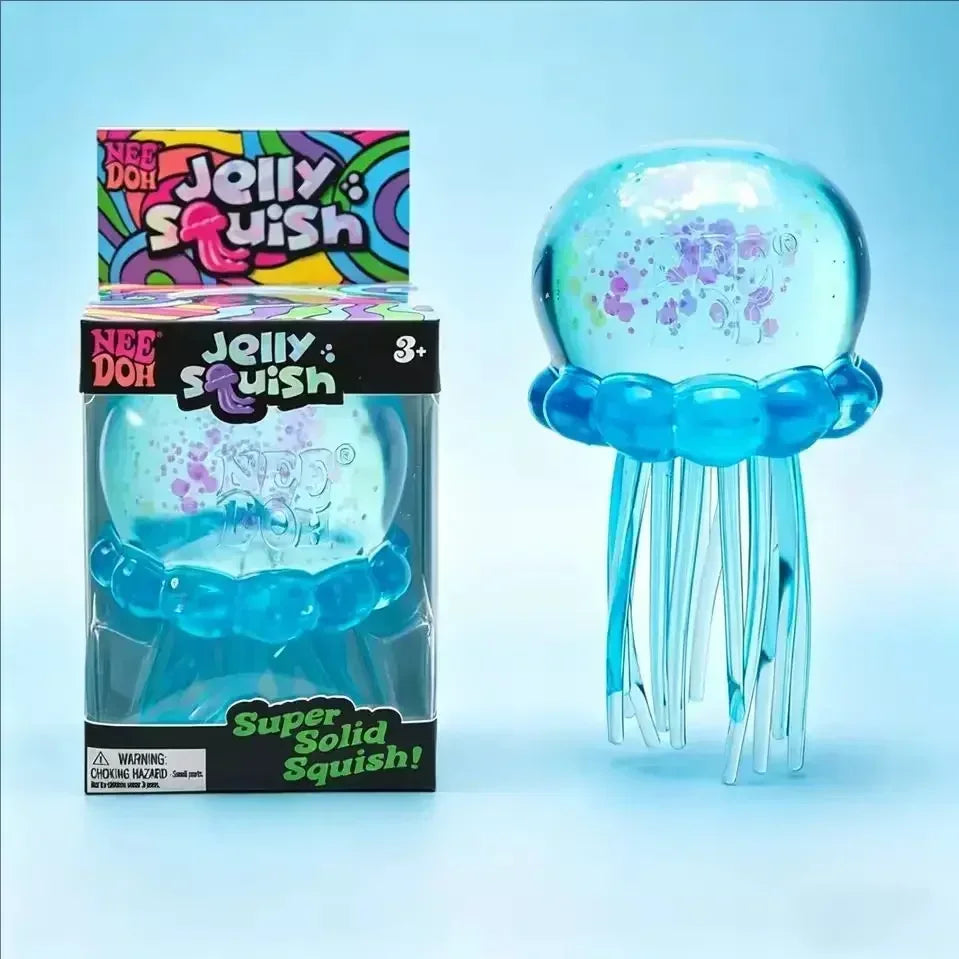 Jellyfish Square Squish Blind Box – Water Jelly Sensory Soft Squeeze Fidget Toy