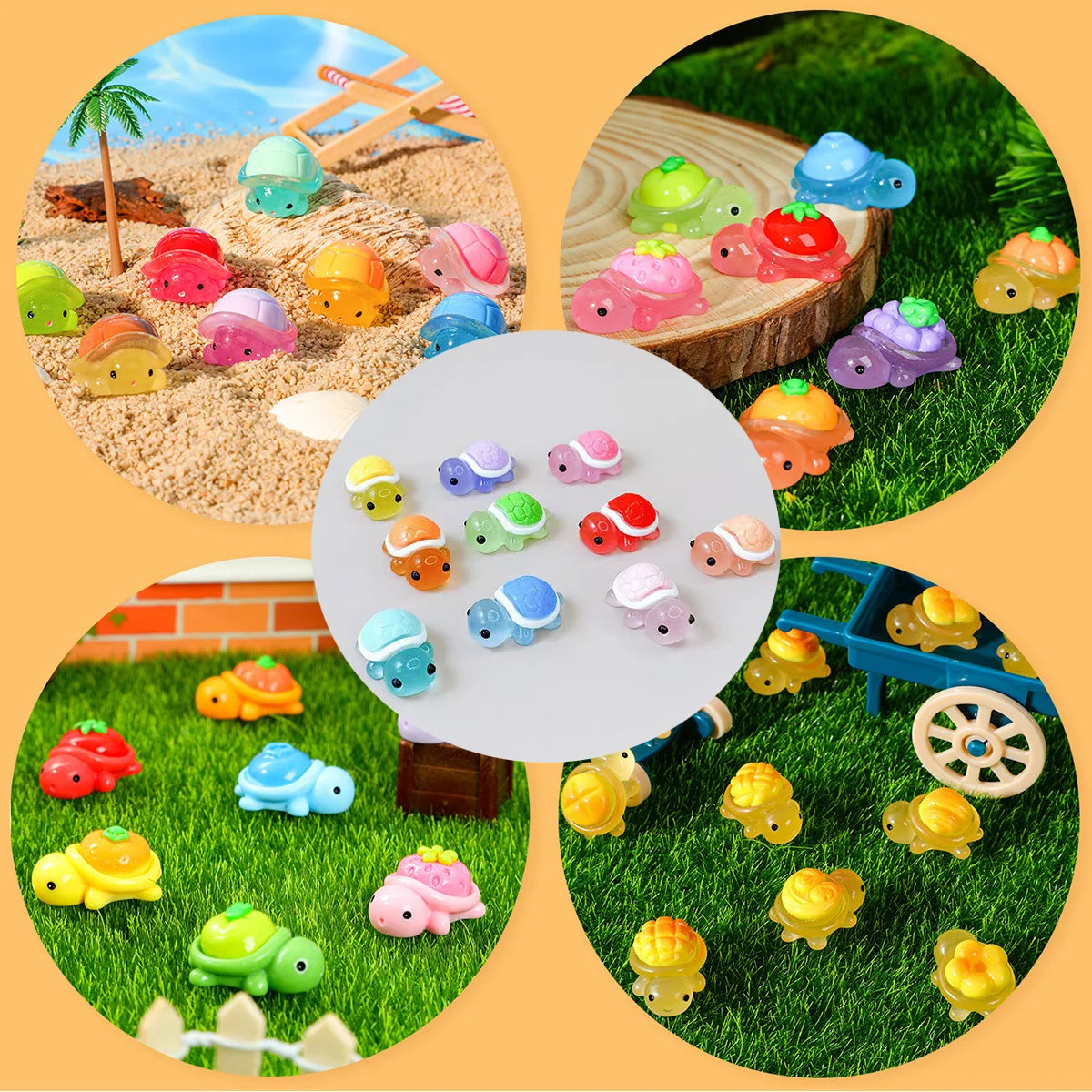 Mini Ocean Resin Turtle Animals Tiny Sea Animals Figurines Marine Miniature Animals Aquarium Ornaments Home Decorations