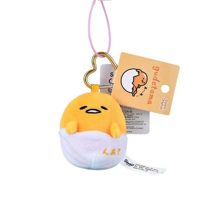 Sanrio Plush Keychain – Kawaii Character Stuffed Doll Pendant (Keroppi, Gudetama & More)
