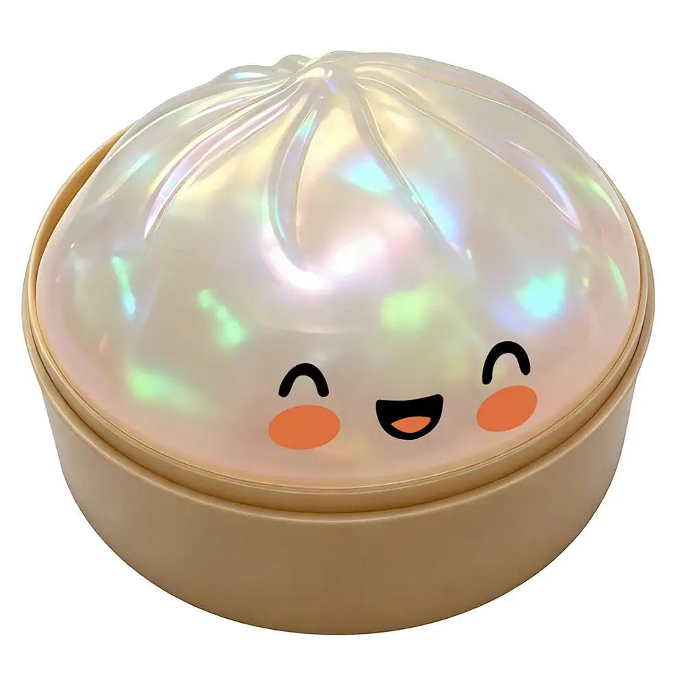 Squishy Steamed Bun Dumpling Toy - Slow Rising Glitter Soft Stretchy Fidget Desk Toy, Kawaii Home Office Decor