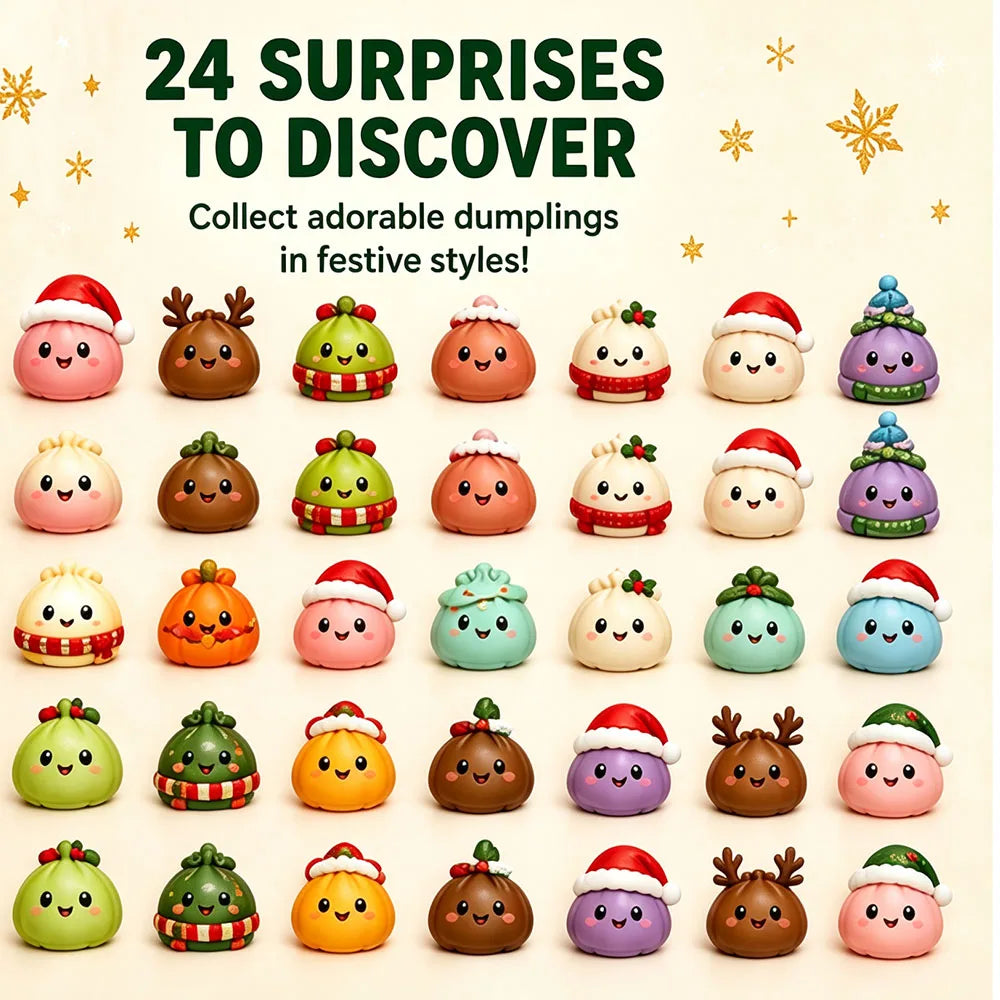 🎄 2026 Christmas Squishy Advent Calendar 🎁 | 24-Day Dumpling Surprise Box ✨